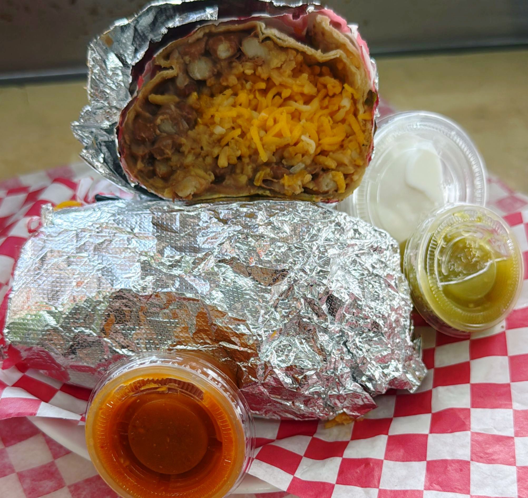 Large Beans, Rice & Cheese Burrito